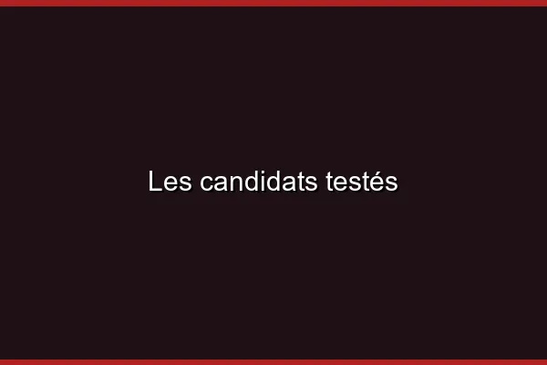 Les candidats testés